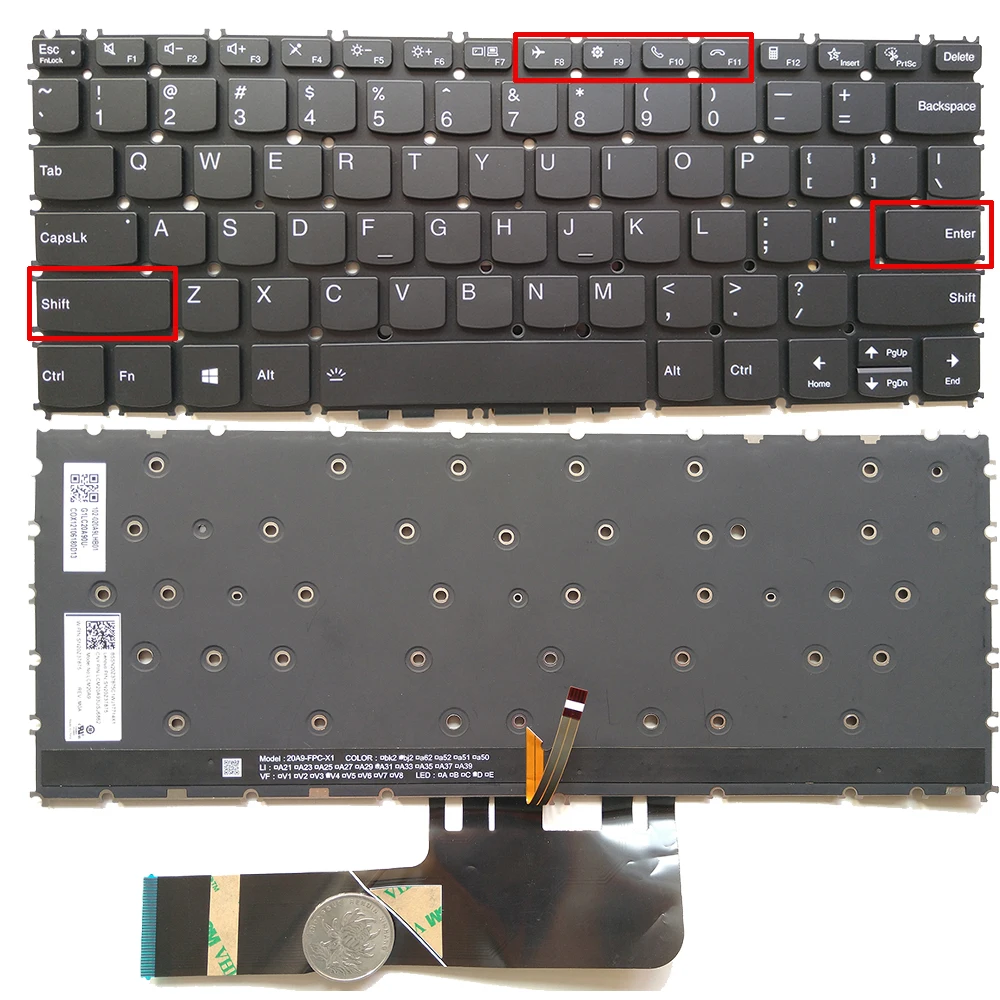 Клавиатура для ноутбука с подсветкой США для Lenovo YOGA Slim7-13ITL05/13ACN05 Slim7-13sACN Slim7-13sITL Slim7-13ITL5 2021
Клавиатура для ноутбука с подсветкой США для Lenovo YOGA Slim7-13ITL05/13ACN05 Slim7-13sACN Slim7-13sITL Slim7-13ITL5 2021