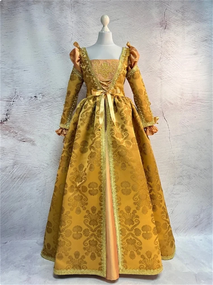 Платье королевы Тюдоров Элизаветы, средневековое бальное платье эпохи Возрождения, королевское благородное придворное платье на заказ
Платье королевы Тюдоров Элизаветы, средневековое бальное платье эпохи Возрождения, королевское благородное придворное платье на заказ