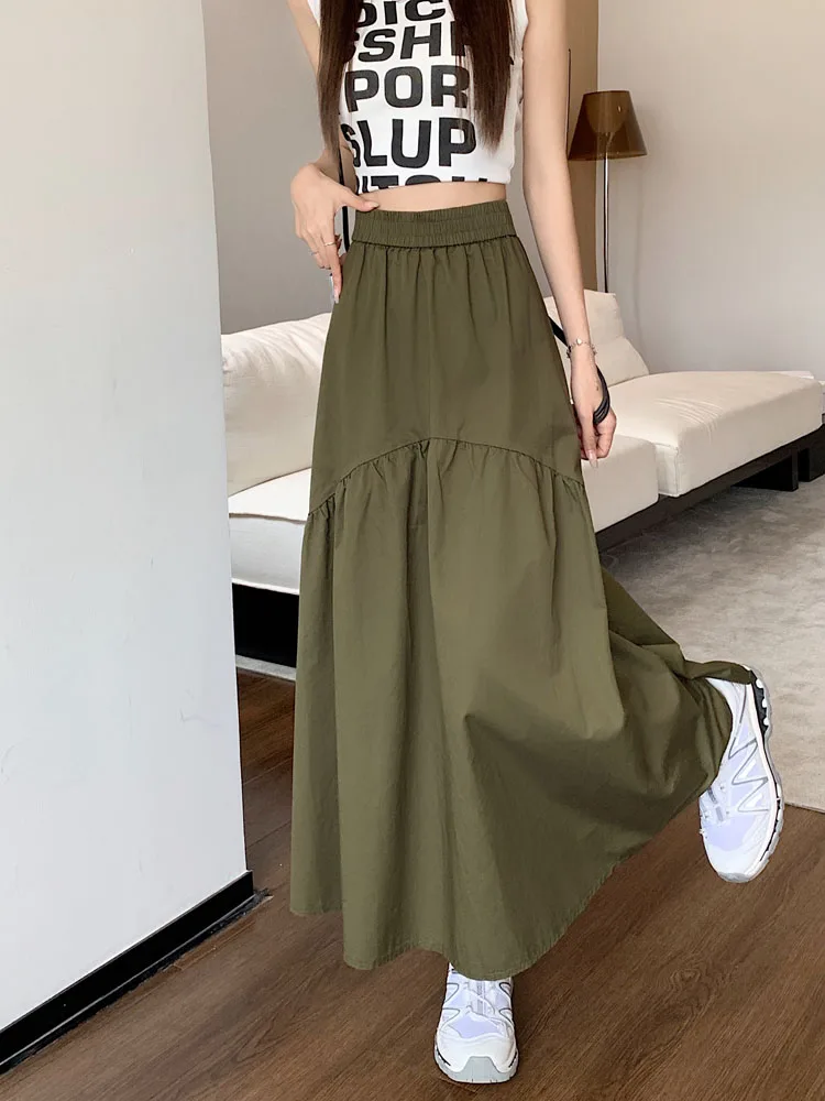 Kumikumi High Waist Thin Half Skirt Pure Color Women's Summer Versatile Draping Slim A-Line Long Skirt Korean Style Polyester...
Kumikumi High Waist Thin Half Skirt Pure Color Women's Summer Versatile Draping Slim A-Line Long Skirt Korean Style Polyester...