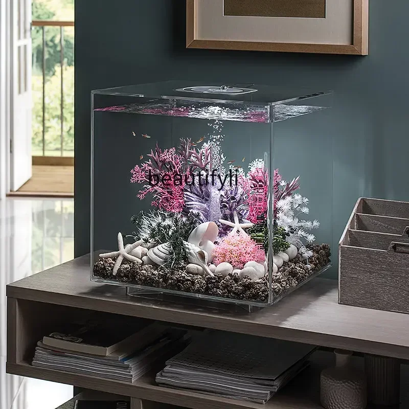 Fish Tank Aquarium Micro Landscape Self-Circulation Ecological Fish Tank Acrylic Small Fish Globe
Fish Tank Aquarium Micro Landscape Self-Circulation Ecological Fish Tank Acrylic Small Fish Globe