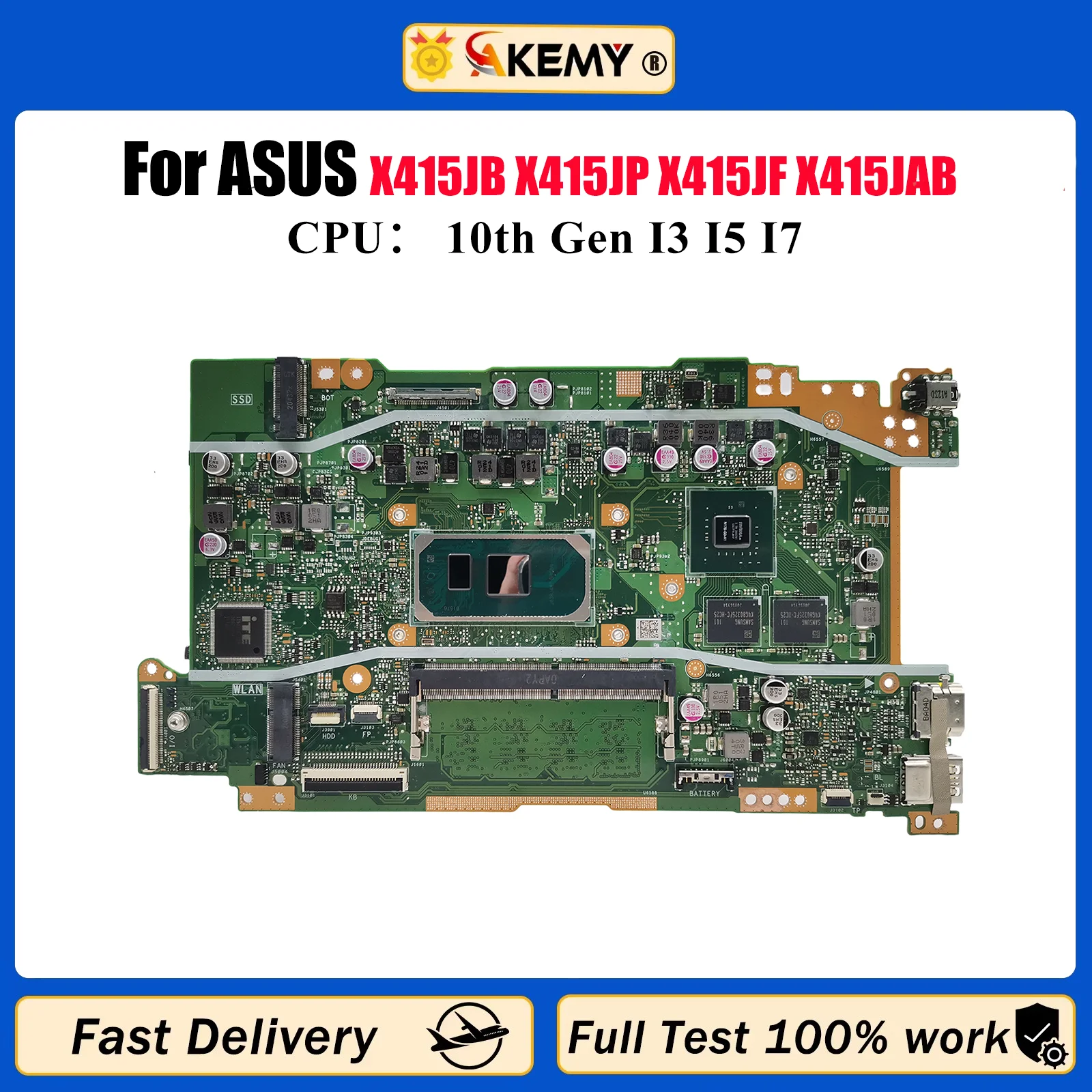 X415JP Материнская плата для ноутбука ASUS VivoBook X415J V4200J V5200J A416J X415JP X415JF X415JAB Материнская плата с процессором I3 I5 I7 в порядке
X415JP Материнская плата для ноутбука ASUS VivoBook X415J V4200J V5200J A416J X415JP X415JF X415JAB Материнская плата с процессором I3 I5 I7 в порядке