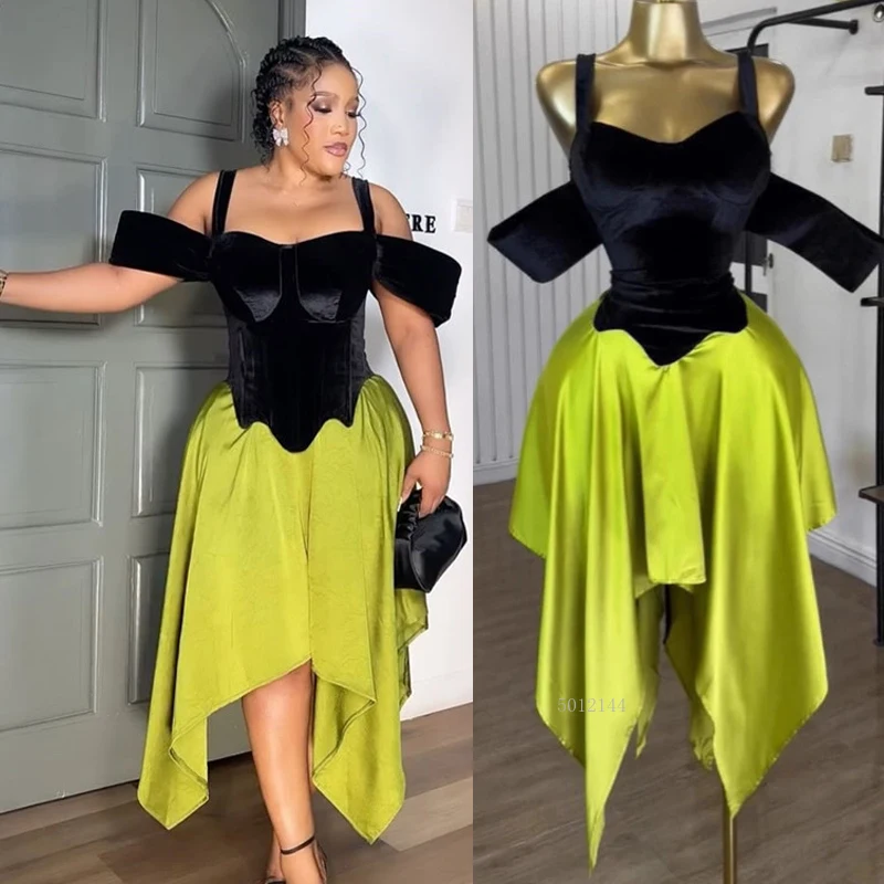 Женское роскошное элегантное бархатное лоскутное платье на шнуровке сзади, нерегулярное корсетное платье трапециевидной формы, 2025 г., сексуальные церковные платья для вечеринки, дня рождения, ужина