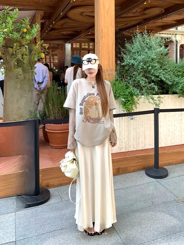 Свободная кружевная длинная футболка Sve, женская летняя футболка с принтом, дизайн Sense, повседневный удобный вязаный топ, корейский круглый топ Ne
Свободная кружевная длинная футболка Sve, женская летняя футболка с принтом, дизайн Sense, повседневный удобный вязаный топ, корейский круглый топ Ne