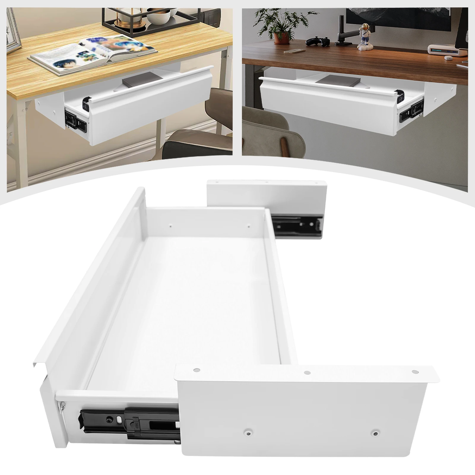 22 inch Sliding Pull-out Under Table Drawer for Office Desk Shallow Storage Organizer Under Desk Drawers for Workstation White
22 inch Sliding Pull-out Under Table Drawer for Office Desk Shallow Storage Organizer Under Desk Drawers for Workstation White