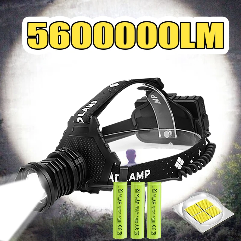 Мощный светодиодный налобный фонарь 5600000LM XHP 199, перезаряжаемый через USB, на аккумуляторе 18650, для рыбалки
Мощный светодиодный налобный фонарь 5600000LM XHP 199, перезаряжаемый через USB, на аккумуляторе 18650, для рыбалки