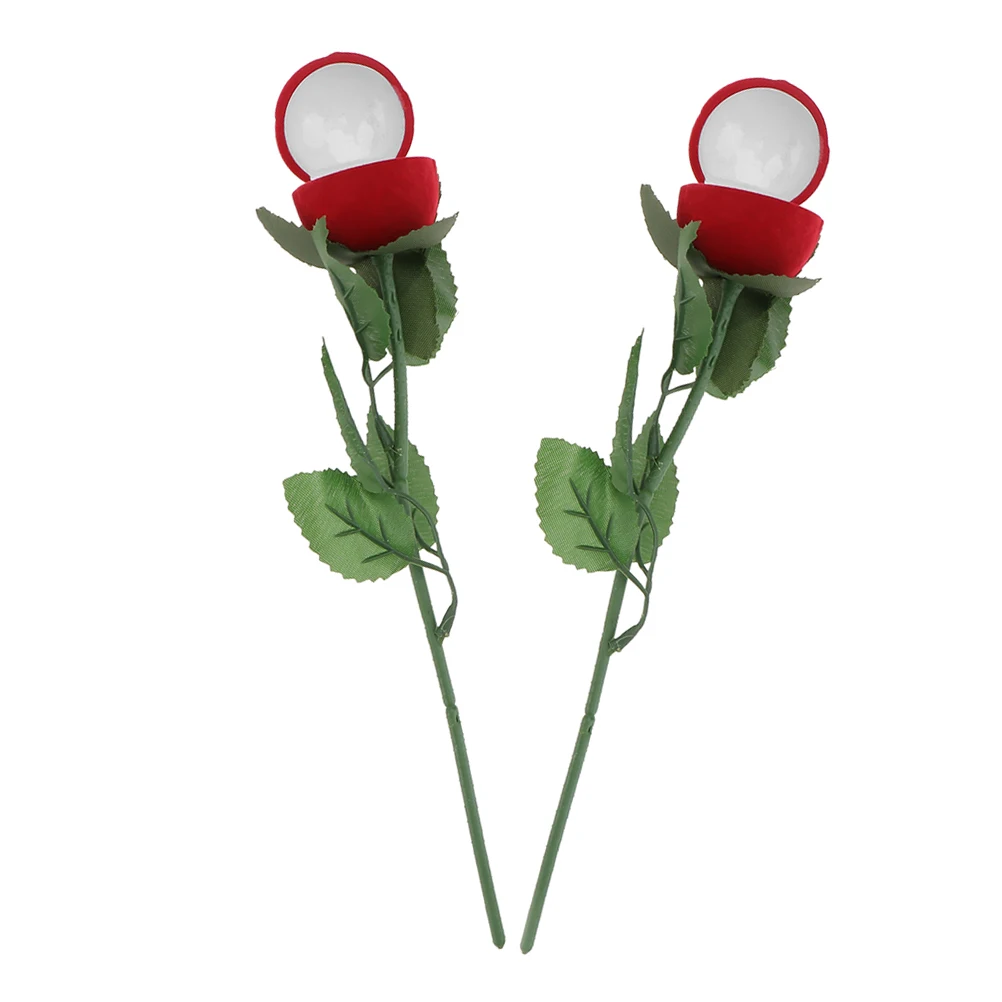 2PCS Valentine Jewelry Box Elegant Rose Ring Holder Durable Material Protective Interior Special Occasions Wedding Ceremony
2PCS Valentine Jewelry Box Elegant Rose Ring Holder Durable Material Protective Interior Special Occasions Wedding Ceremony