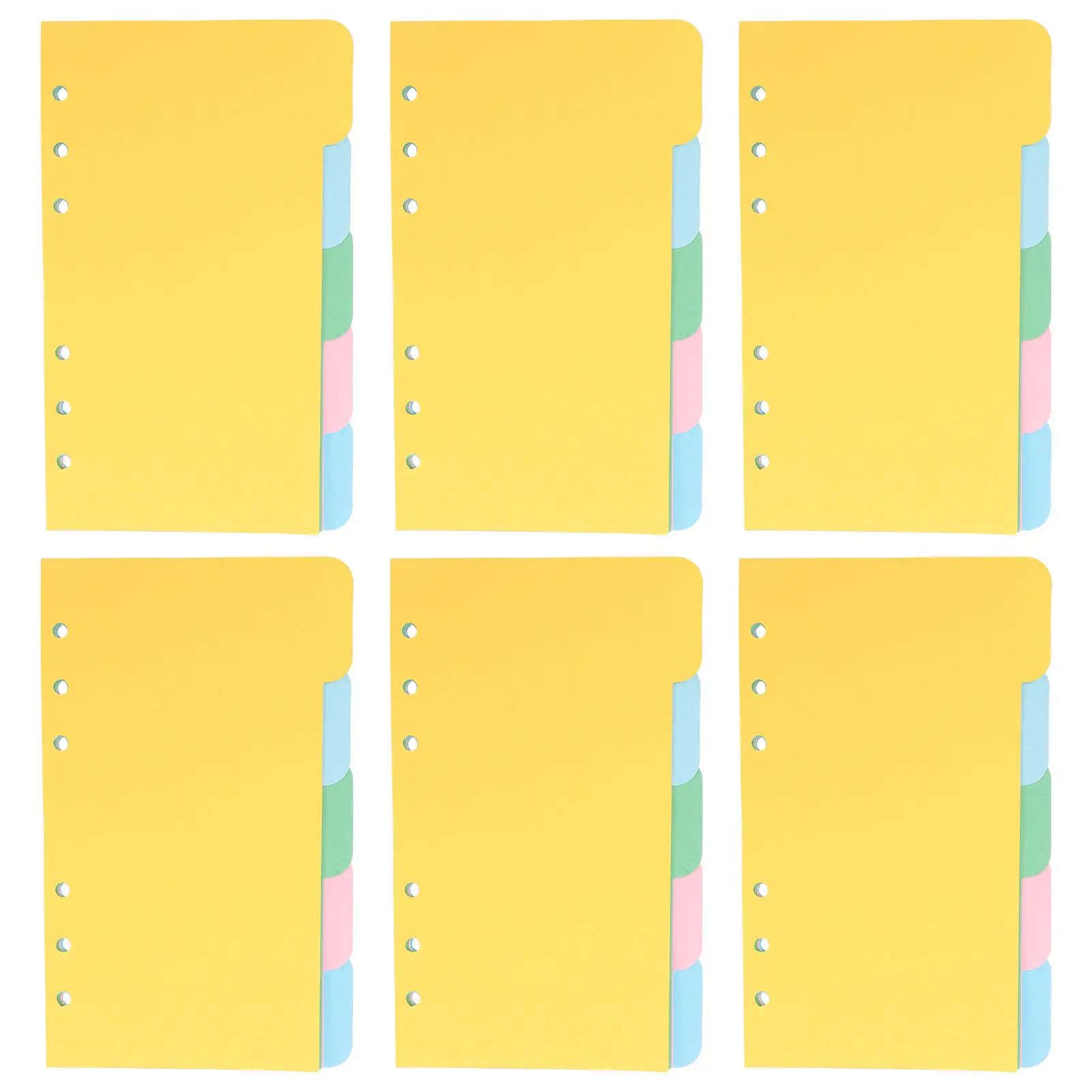 6Sets A6 Binder Dividers Loose Leaf Notebook Tabs Cardboard Index Separator Pages Scrapbook Paper Divider for Office Home
6Sets A6 Binder Dividers Loose Leaf Notebook Tabs Cardboard Index Separator Pages Scrapbook Paper Divider for Office Home