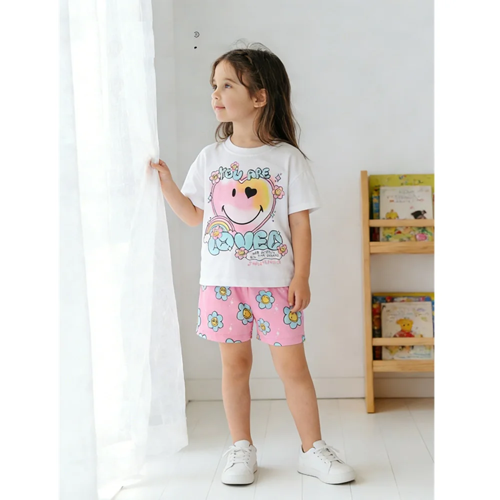 Summer Baby Girls Cotton Floral Print Loose O-Neck Short T-Shirt Top+Shorts Pant Set Kid Casual 2 PCS Children Outfit 2-12 Years
Summer Baby Girls Cotton Floral Print Loose O-Neck Short T-Shirt Top+Shorts Pant Set Kid Casual 2 PCS Children Outfit 2-12 Years