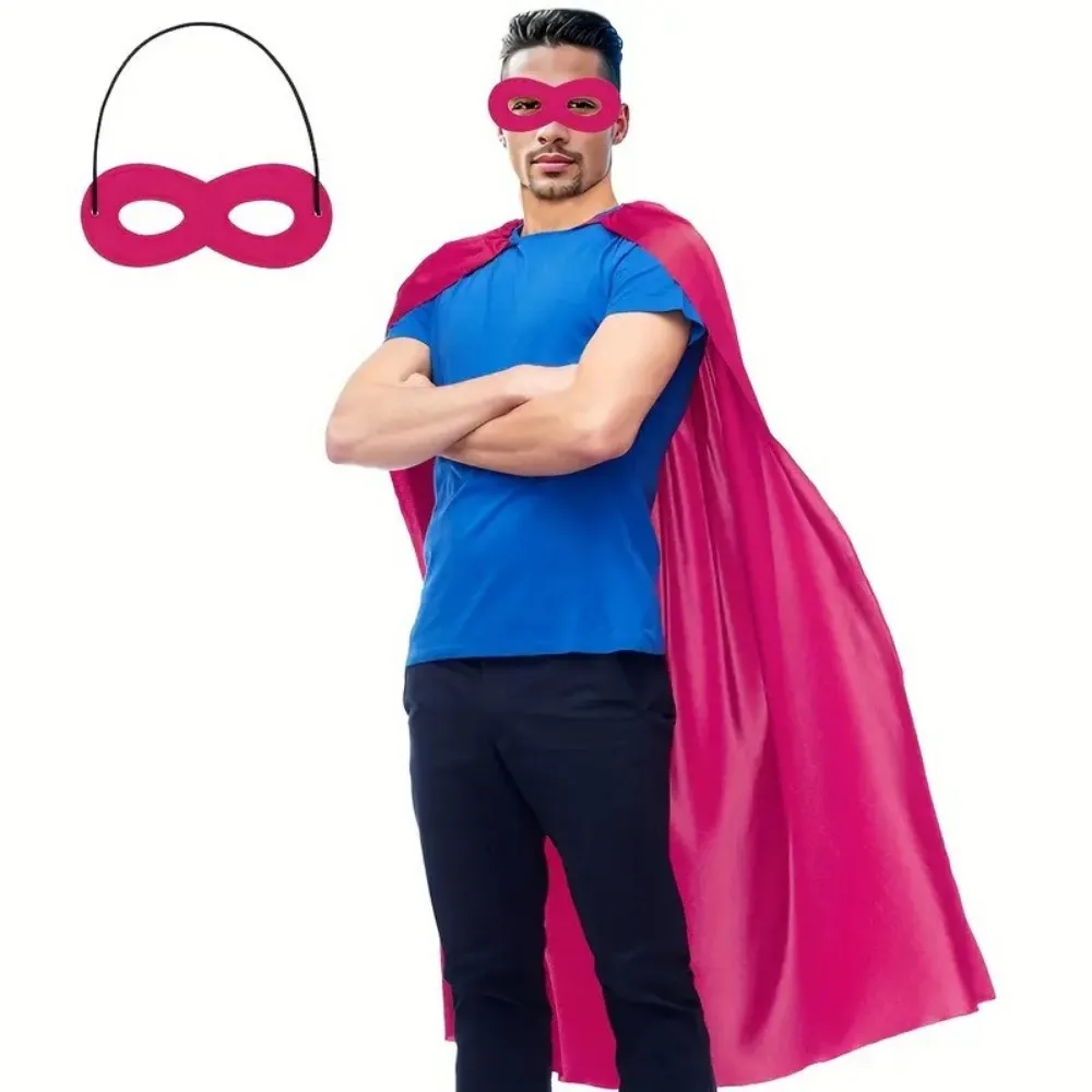 2Pcs/Set Solid Color Adult Superhero Cape with Eye Mask Cosplay Costume Dress Up Halloween Superhero Cloak Includes Eye Mask
2Pcs/Set Solid Color Adult Superhero Cape with Eye Mask Cosplay Costume Dress Up Halloween Superhero Cloak Includes Eye Mask