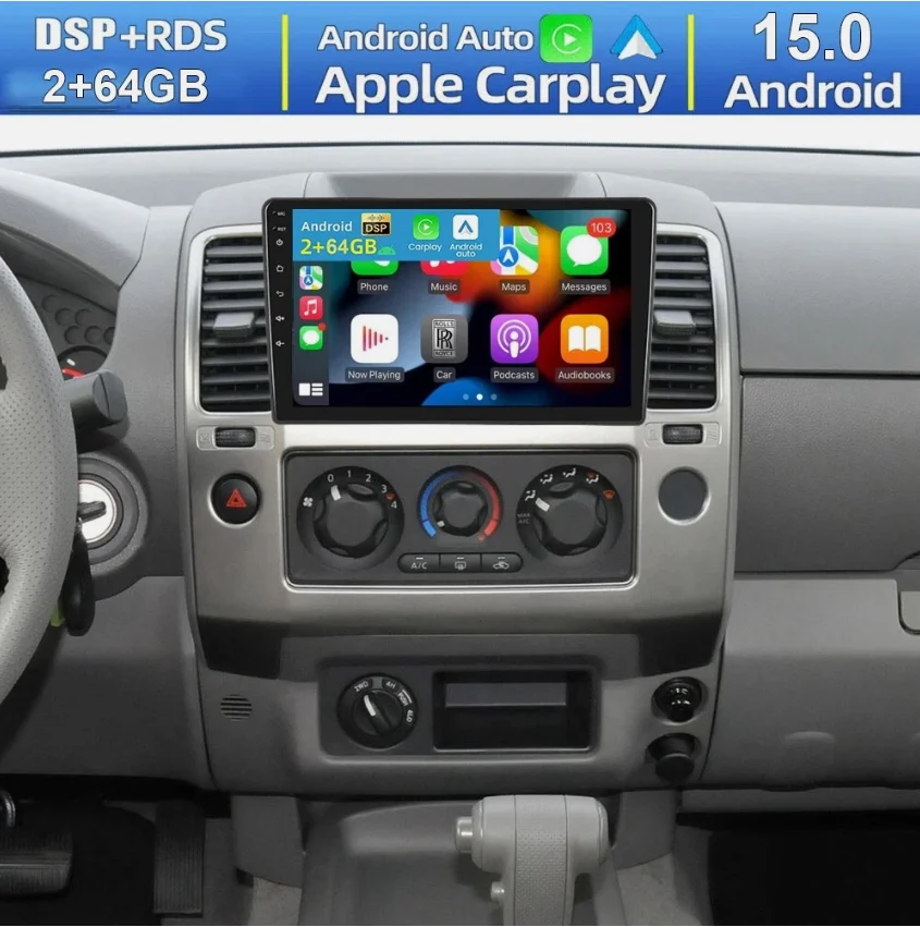7'' 4+64GB Head Unit Wireless Carplay Car Radio Stereo For Nissan Frontier 2005-2008 2DIN FM GPS Stereo Google Map Rear Camera
7'' 4+64GB Head Unit Wireless Carplay Car Radio Stereo For Nissan Frontier 2005-2008 2DIN FM GPS Stereo Google Map Rear Camera