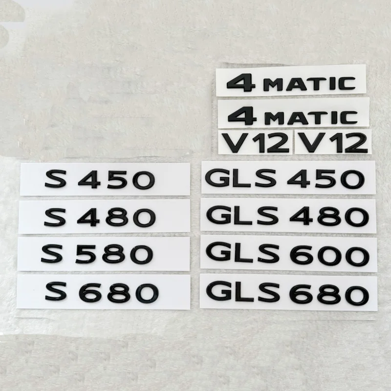 New Chrome Black Letters GLS480 GLS600 V12 Emblem for Benz Maybach GLS Class Car Fender Trunk Rear X167 Logo Sticker
New Chrome Black Letters GLS480 GLS600 V12 Emblem for Benz Maybach GLS Class Car Fender Trunk Rear X167 Logo Sticker