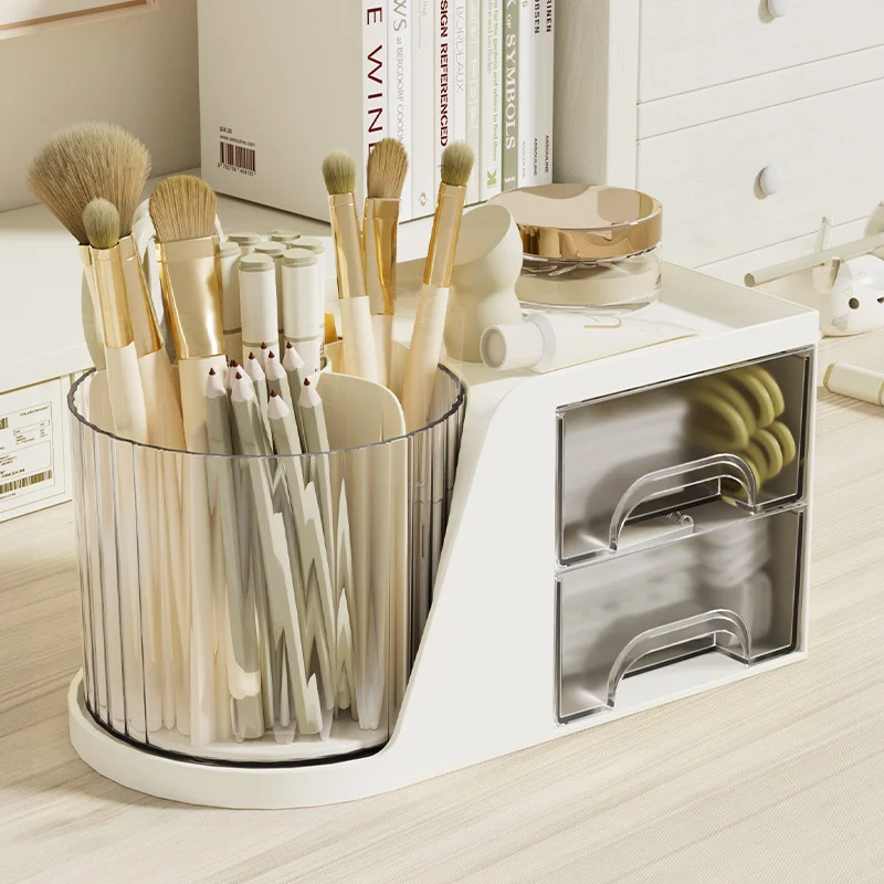 1pc 360-Degree Rotating Desk Organizer with Drawer - PET Pen Holder & Stationery Storage Box multifunctional makeup storage box
1pc 360-Degree Rotating Desk Organizer with Drawer - PET Pen Holder & Stationery Storage Box multifunctional makeup storage box
