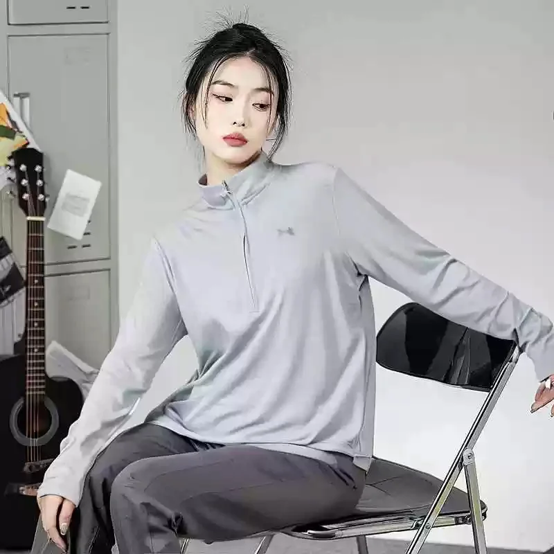 Under Armour Long-Sleeved T-Shirt Women's Summer Comfortable Breathable Half-Zip Yoga Sportswear 1384249-011
Under Armour Long-Sleeved T-Shirt Women's Summer Comfortable Breathable Half-Zip Yoga Sportswear 1384249-011