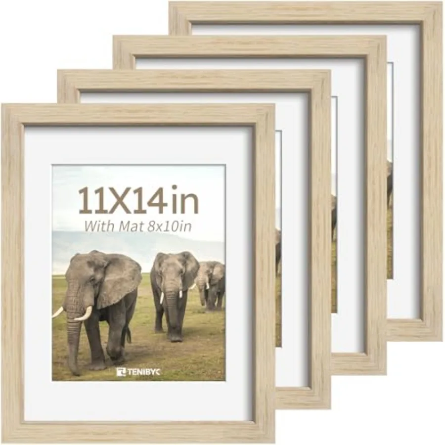 Picture Frame Set -, Solid Wood Photo Frames - Tempered Glass - Displays Photos with Mat or 11 x 14 without - Room, Office, Gal
Picture Frame Set -, Solid Wood Photo Frames - Tempered Glass - Displays Photos with Mat or 11 x 14 without - Room, Office, Gal