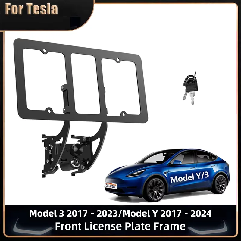 Рамка номерного знака Model Y 2024 для Tesla Model 3 2023, аксессуары для автомобиля, противоугонная система с замком без сверления, держатель переднего номерного знака
Рамка номерного знака Model Y 2024 для Tesla Model 3 2023, аксессуары для автомобиля, противоугонная система с замком без сверления, держатель переднего номерного знака