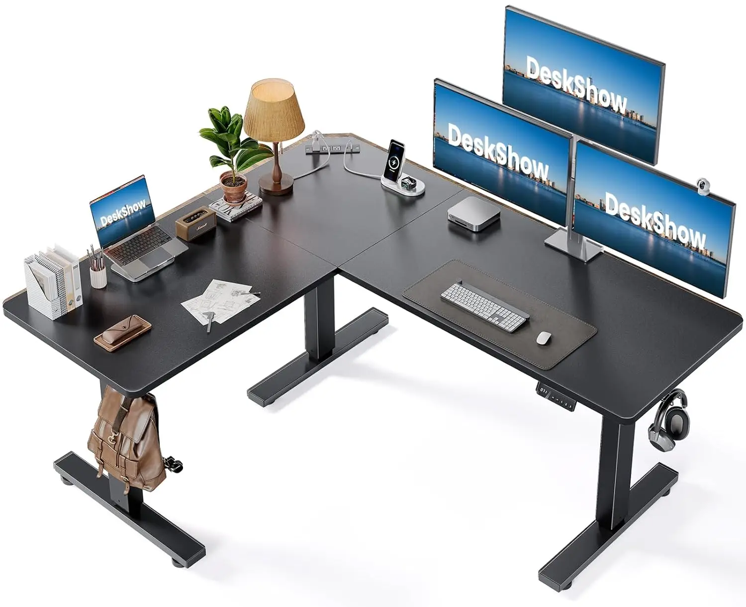 L-Shaped Standing Desk - 63 X 55 Inch Adjustable Corner Standing Desk With Charging Station - L Shape Sit Stand, Customized
L-Shaped Standing Desk - 63 X 55 Inch Adjustable Corner Standing Desk With Charging Station - L Shape Sit Stand, Customized