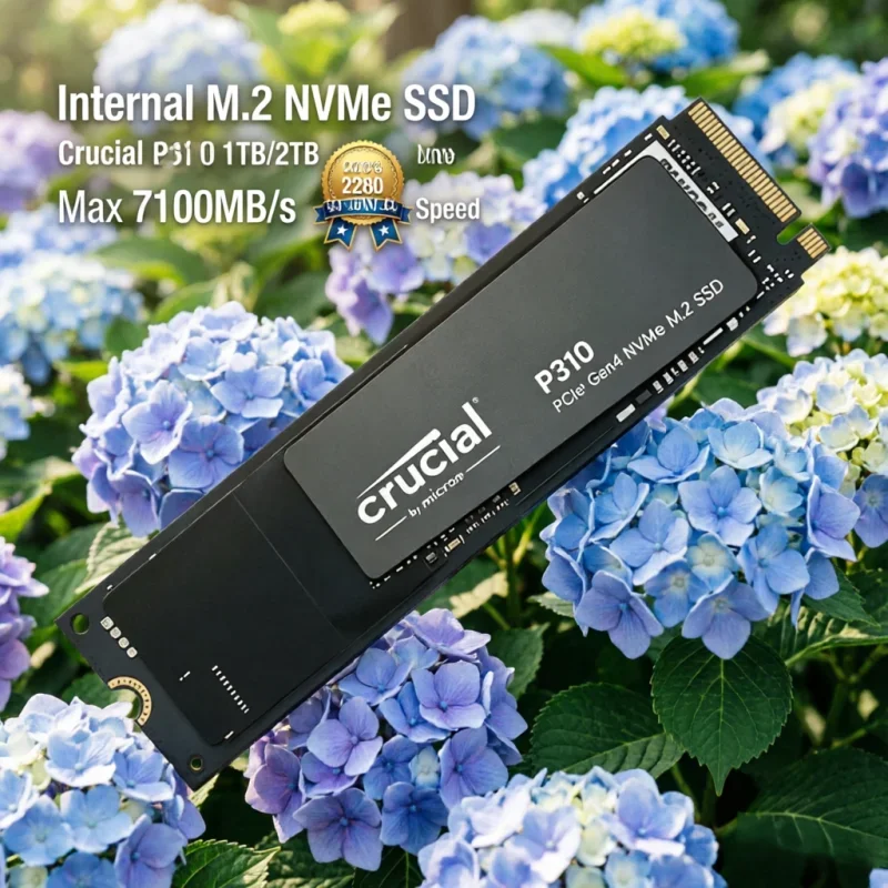 2280 M.2 NVMe PCIe 4.0 Internal SSD Crucial P310 1TB/2TB, 3D NAND Flash Transfer Speed up to 7100MB/s OEM Package for PC Laptop
2280 M.2 NVMe PCIe 4.0 Internal SSD Crucial P310 1TB/2TB, 3D NAND Flash Transfer Speed up to 7100MB/s OEM Package for PC Laptop
