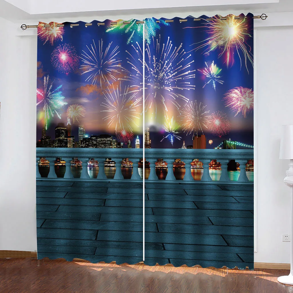 Luxury Blackout 3D Window Curtains For Living Room blue night christmas curtains Decoration curtains
Luxury Blackout 3D Window Curtains For Living Room blue night christmas curtains Decoration curtains