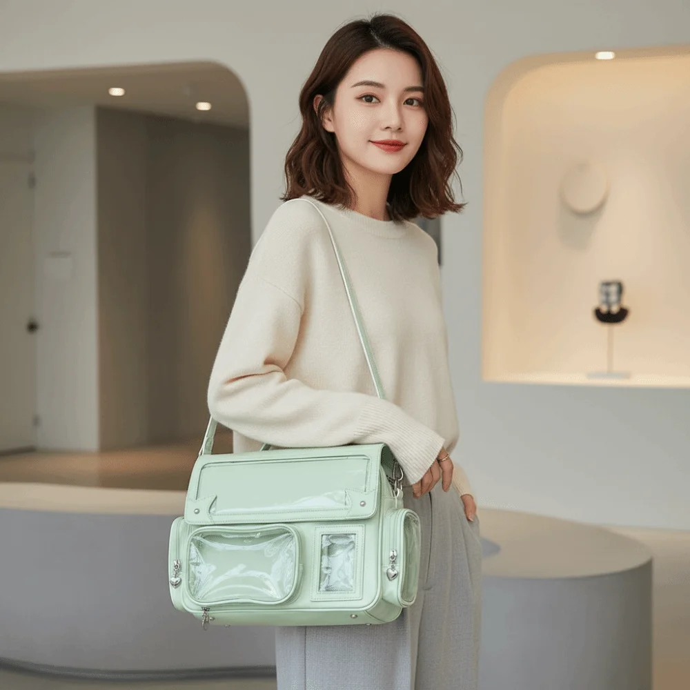 Transparent Convertible Ita Backpack PVC Solid Color Kawaii Uniform Bag Ita Large Capacity Japanese Style
Transparent Convertible Ita Backpack PVC Solid Color Kawaii Uniform Bag Ita Large Capacity Japanese Style