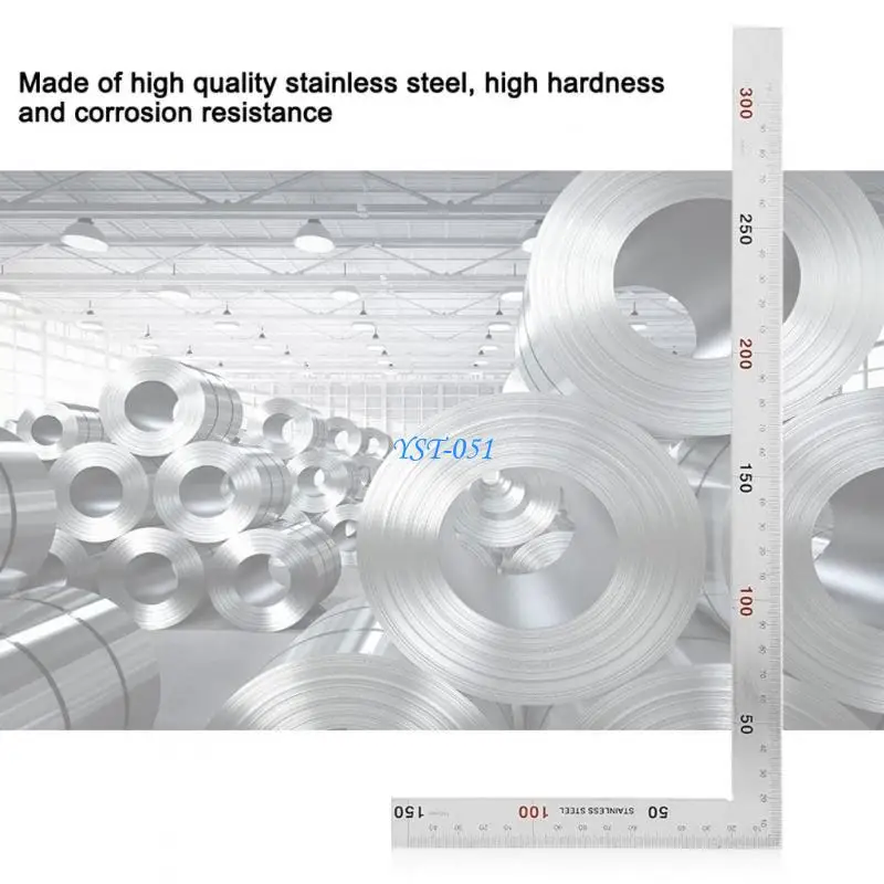 E15A 90 Degree Framing Square Ruler Stainless Steel Measure Ruler L Right Angles Ruler for Carpenter Engineer Universal
E15A 90 Degree Framing Square Ruler Stainless Steel Measure Ruler L Right Angles Ruler for Carpenter Engineer Universal
