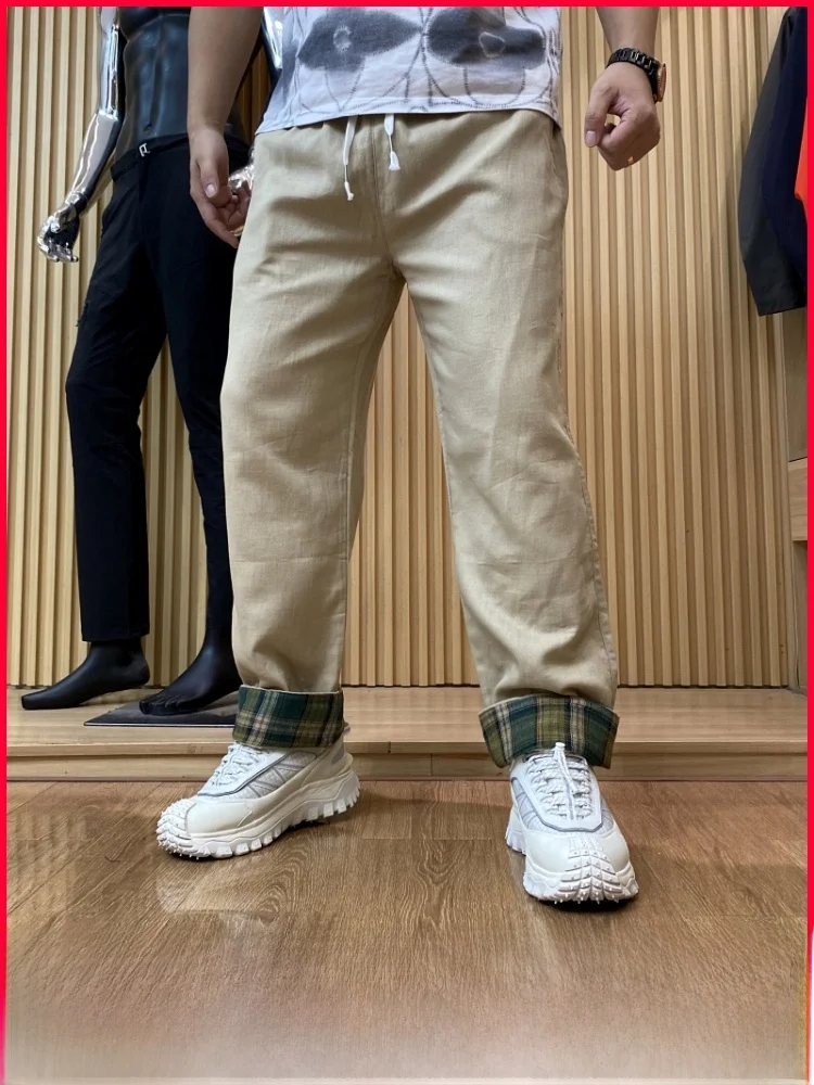 Waed 00% Cotton Men's Comfortable Breathable Elastic Waist Loose Straight Casual Pants Trendy Straight Leg Trousers
Waed 00% Cotton Men's Comfortable Breathable Elastic Waist Loose Straight Casual Pants Trendy Straight Leg Trousers