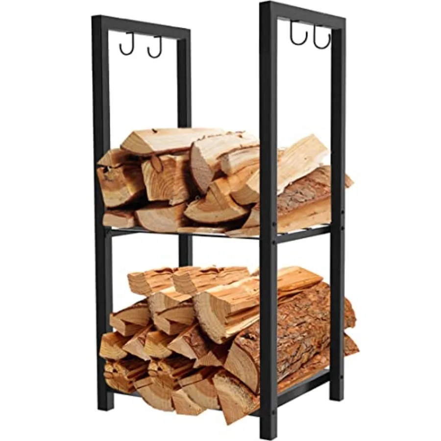 2 Tiers Small Firewood Log Storage Rack Holder for Indoor Fireplace or Outdoor Patio, Black
2 Tiers Small Firewood Log Storage Rack Holder for Indoor Fireplace or Outdoor Patio, Black