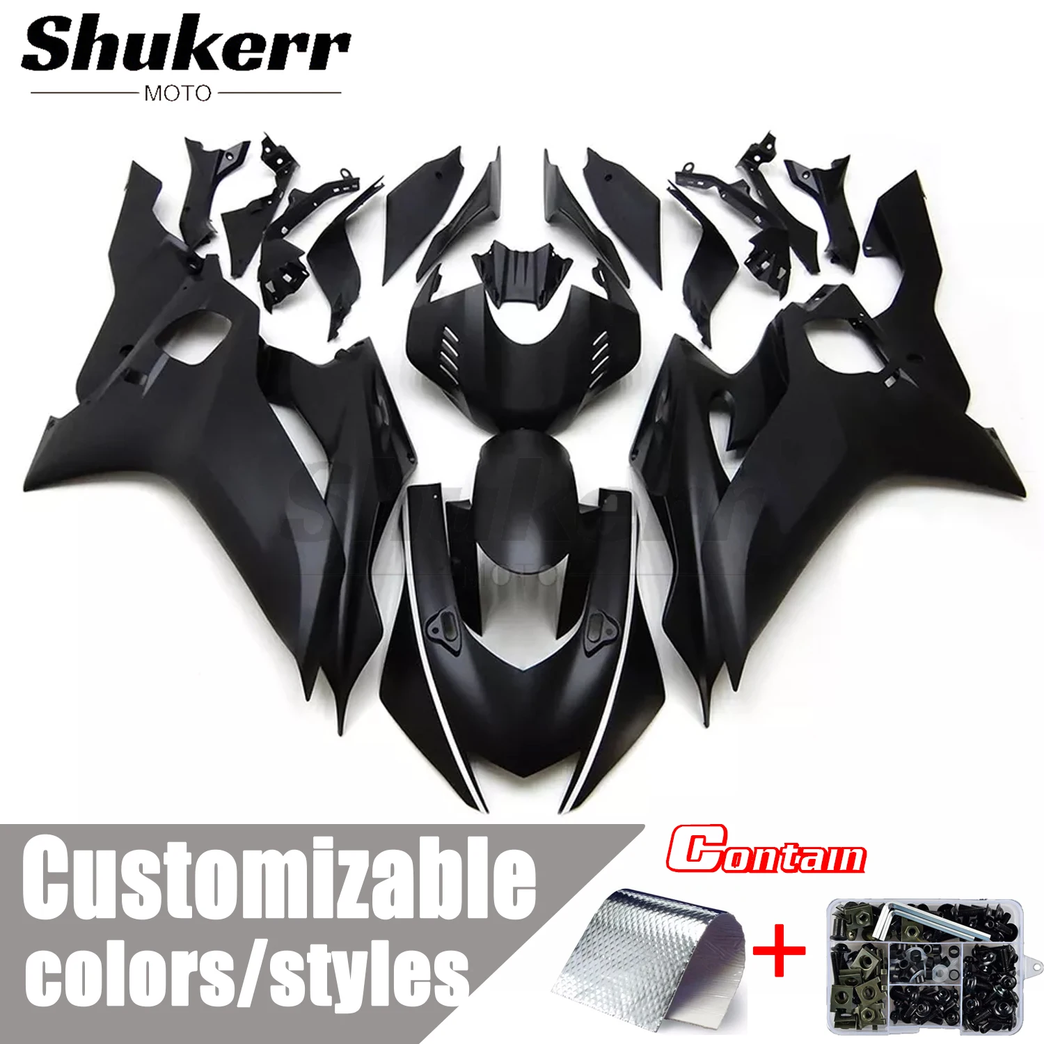 Shukerr Moto New Abs Plastics Motorcycle Fairing Kit Fit for R6 17-22 Yzf600 2017 -2022 Injection Mold Bodywork Kit Black
Shukerr Moto New Abs Plastics Motorcycle Fairing Kit Fit for R6 17-22 Yzf600 2017 -2022 Injection Mold Bodywork Kit Black