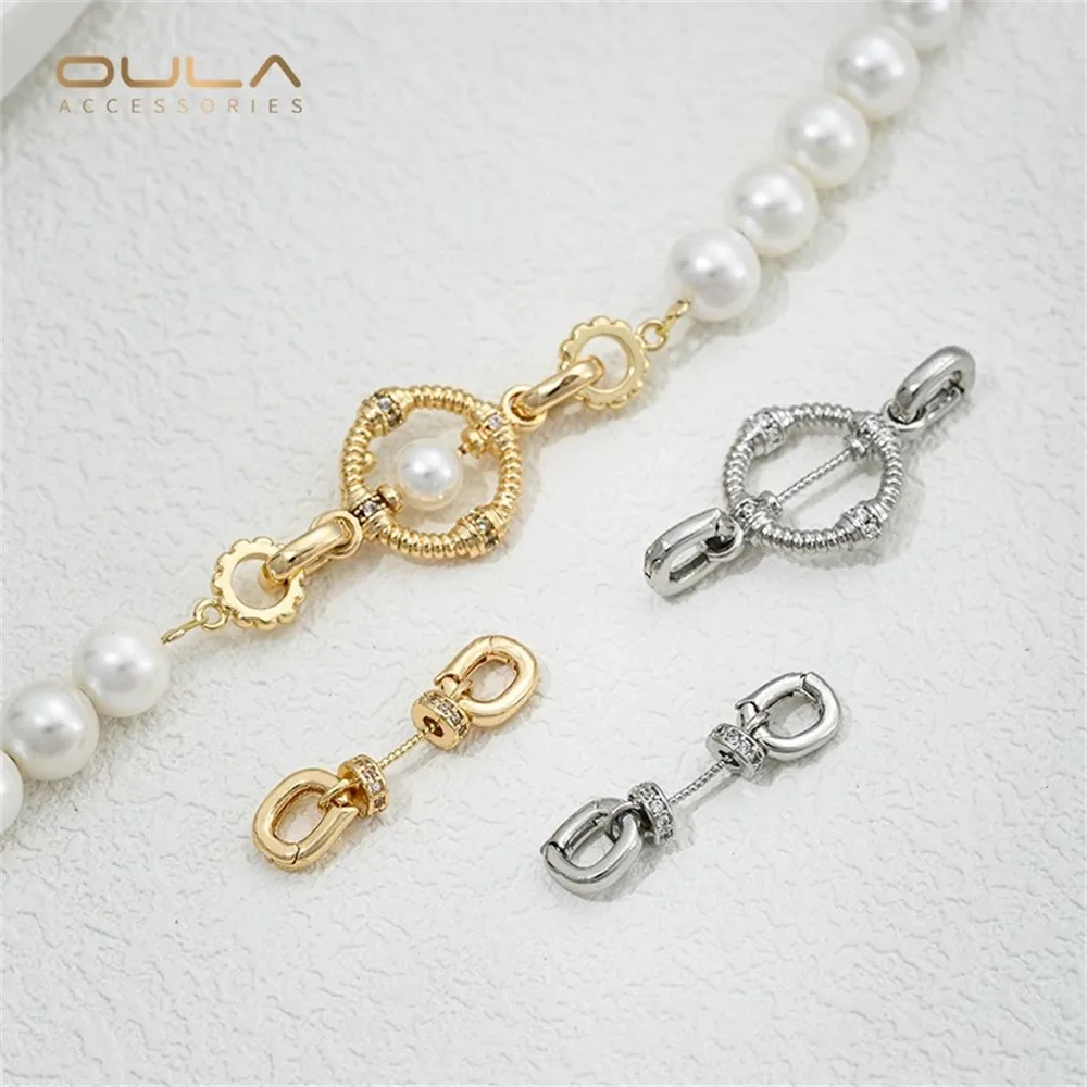14K Gold-plated Twisted Ring Double-hanging Pearl Universal Buckle, Diy Multi-functional Necklace Connecting Buckle Accessory
14K Gold-plated Twisted Ring Double-hanging Pearl Universal Buckle, Diy Multi-functional Necklace Connecting Buckle Accessory