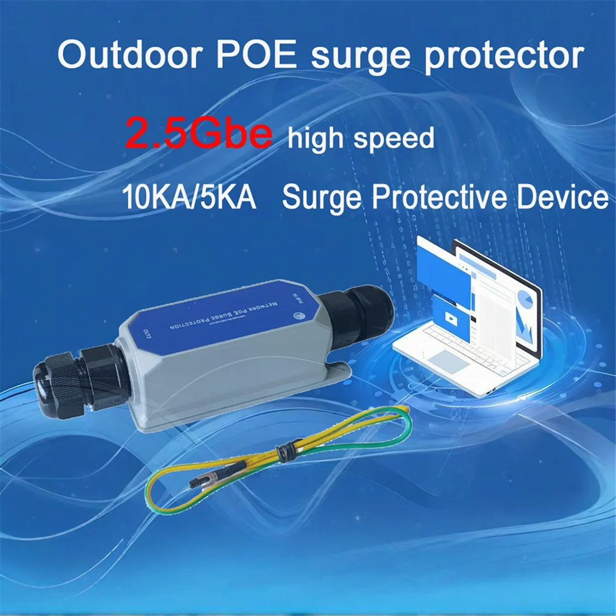 Новый 3C-Outdoor Multi Gigabit POE сетевой фильтр водонепроницаемый IP67 10KV SPD молниезащитный разрядник 2,5G
Новый 3C-Outdoor Multi Gigabit POE сетевой фильтр водонепроницаемый IP67 10KV SPD молниезащитный разрядник 2,5G
