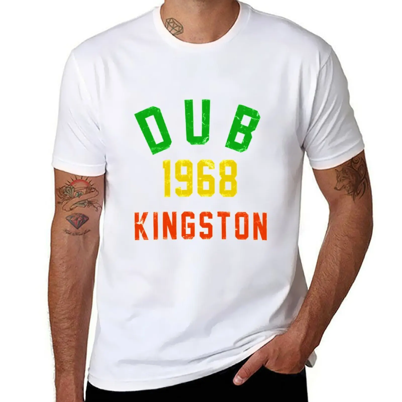 Футболка Dub 1968, футболки с принтом Kingston для мужчин, мужская футболка из 100% хлопка, футболка люксового бренда 
Футболка Dub 1968, футболки с принтом Kingston для мужчин, мужская футболка из 100% хлопка, футболка люксового бренда