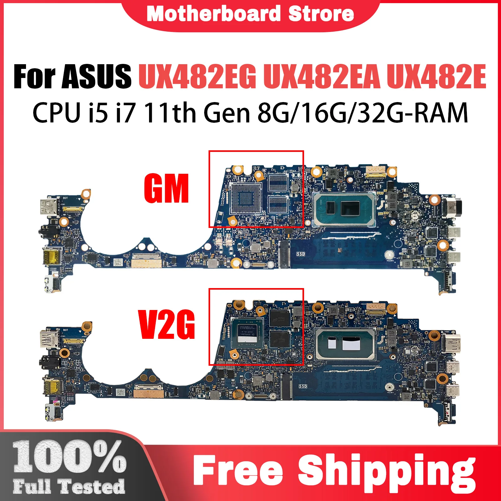 Материнская плата UX482EG для ASUS UX482EA UX482E BE482E BX482E, материнская плата для ноутбука i5 i7 11-го поколения RAM-8G/16G/32G
Материнская плата UX482EG для ASUS UX482EA UX482E BE482E BX482E, материнская плата для ноутбука i5 i7 11-го поколения RAM-8G/16G/32G
