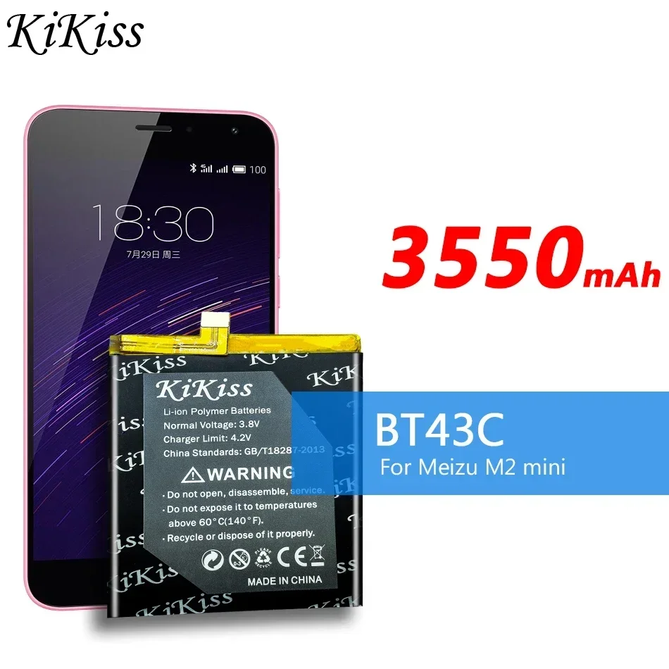 Для Meizu Meizy M2 mini M2mini Meilan 2 BT43C 3550 мАч аккумулятор мобильного телефона
Для Meizu Meizy M2 mini M2mini Meilan 2 BT43C 3550 мАч аккумулятор мобильного телефона