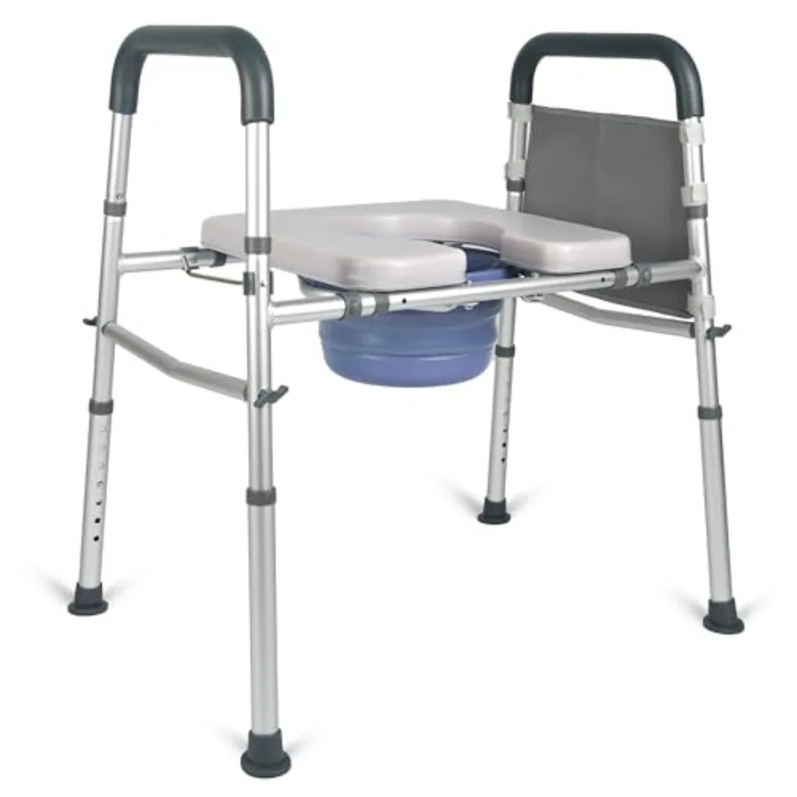 3-in-1 Bedside Commode, Porta Potty Chair for Adults with Sturdy Dual-Crossbar Support Construction, Stable Raised Toilet Seat
3-in-1 Bedside Commode, Porta Potty Chair for Adults with Sturdy Dual-Crossbar Support Construction, Stable Raised Toilet Seat