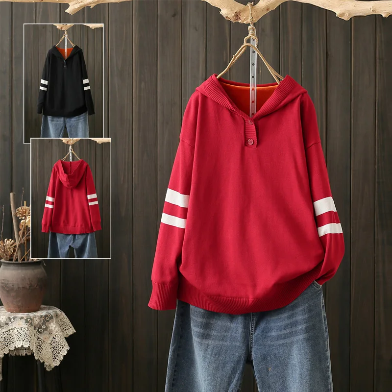 plus Size Hoodie Sweater Casual Patchwork Slimming Style Korean Fashion Spring Autumn for plus Size Women Comfortable Cotton ...
plus Size Hoodie Sweater Casual Patchwork Slimming Style Korean Fashion Spring Autumn for plus Size Women Comfortable Cotton ...
