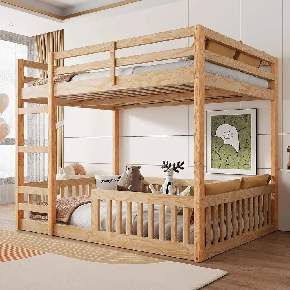 Full-Size Over Full Bunk Bed with Ladder and Long Guardrails, Ideal for Kids, Boys, Girls, No Box Spring Needed, Natural Wood
Full-Size Over Full Bunk Bed with Ladder and Long Guardrails, Ideal for Kids, Boys, Girls, No Box Spring Needed, Natural Wood