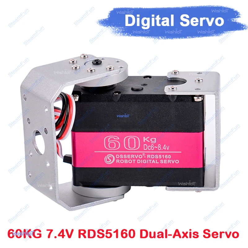 RDS5160 60KG Digital Robot Servo 7.4V High Torque Metal Gear 180 270 Degree 18T Arm Horn U Bracket DIY Robotic Part Accessory
RDS5160 60KG Digital Robot Servo 7.4V High Torque Metal Gear 180 270 Degree 18T Arm Horn U Bracket DIY Robotic Part Accessory