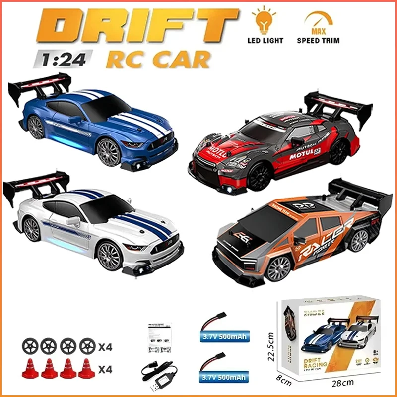 Drift RC Car 4WD 1:24 2.4G High Speed with Light Remote Control Car Toy GTR Model AE86 Vehicle RC Racing Car Toy for Kids Gift
Drift RC Car 4WD 1:24 2.4G High Speed with Light Remote Control Car Toy GTR Model AE86 Vehicle RC Racing Car Toy for Kids Gift
