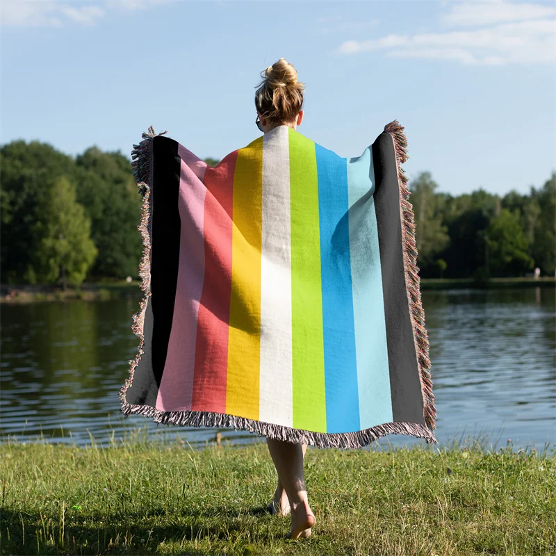Gaslight Gatekeep Girlboss Queer Flag Pride LGBT Rainbow Jacquard Fringed Woven Throw Blanket
Gaslight Gatekeep Girlboss Queer Flag Pride LGBT Rainbow Jacquard Fringed Woven Throw Blanket