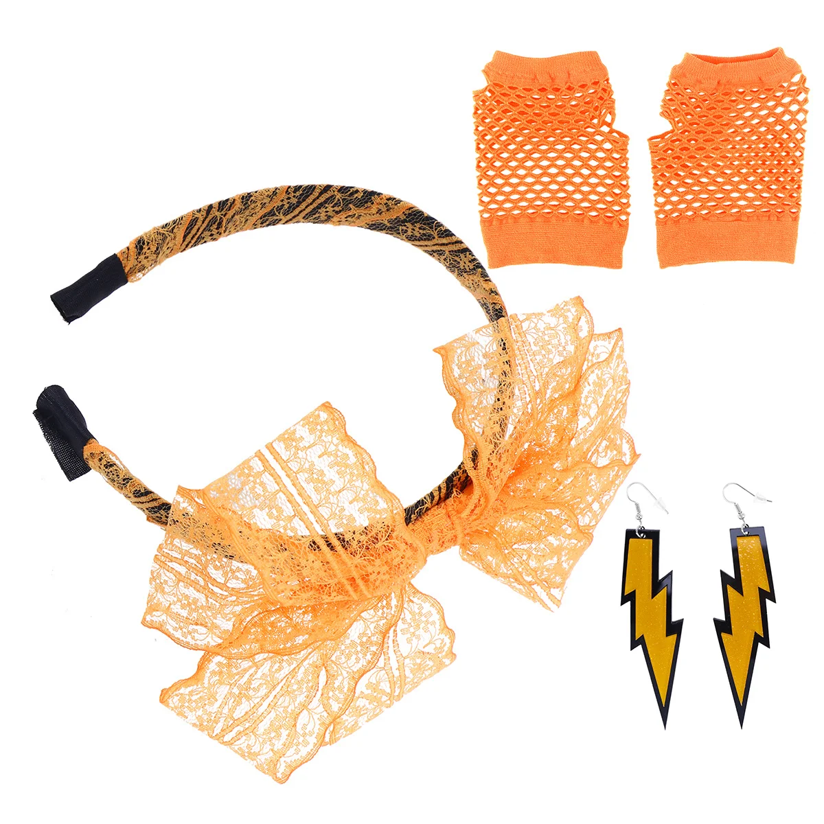 80 's Headband Women Lace Fingerless Mesh Gloves Cosplay Retro Decorative Jewelry Party Neon Earrings Costume Accessory
80 's Headband Women Lace Fingerless Mesh Gloves Cosplay Retro Decorative Jewelry Party Neon Earrings Costume Accessory