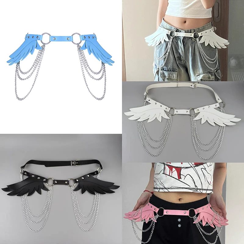 Gothic Adult Rivet Waist Belt Y2k Style Angel Wing Black White Waistband PU Punk Women Coat Shirt Jeans Decorative Accessories
Gothic Adult Rivet Waist Belt Y2k Style Angel Wing Black White Waistband PU Punk Women Coat Shirt Jeans Decorative Accessories