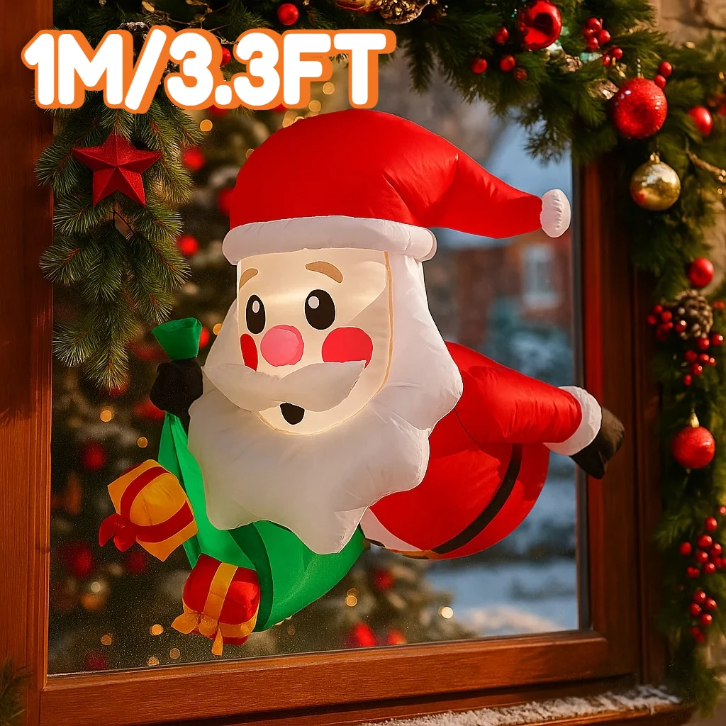 Рождественские украшения 1 м/3,3 фута, надувная игрушка Санта-Клаус с подарочным пакетом, домашний двор со светодиодной подсветкой, декор, игрушка для рождественской вечеринки
Рождественские украшения 1 м/3,3 фута, надувная игрушка Санта-Клаус с подарочным пакетом, домашний двор со светодиодной подсветкой, декор, игрушка для рождественской вечеринки