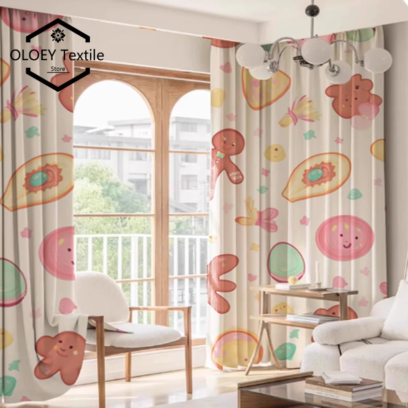 Whimsical Cookie Kids Curtains - Gingerbread Man Digital Print Blackout Drapes for Candy Bedroom Decor Custom Image Size
Whimsical Cookie Kids Curtains - Gingerbread Man Digital Print Blackout Drapes for Candy Bedroom Decor Custom Image Size