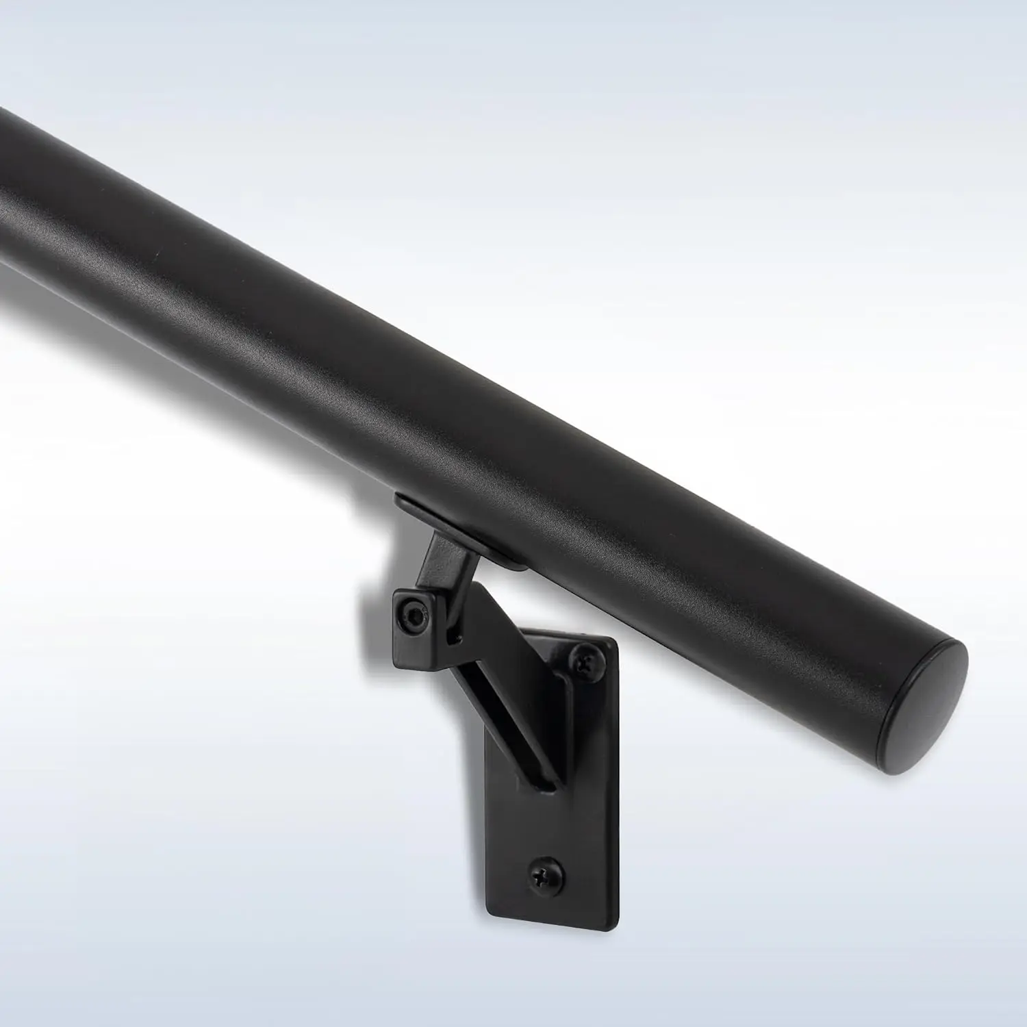 15 FT Modern Aluminum Stair Handrail Kit with Adjustable Brackets, Matte Black Finish
15 FT Modern Aluminum Stair Handrail Kit with Adjustable Brackets, Matte Black Finish