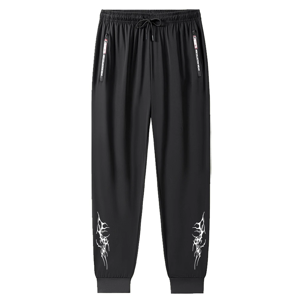 Men's Ice Silk Joggers Cyber-sigilism Thorn Print Sweatpants Streetwear Gothic Casual Black Tracksuit Pants Summer Thin Trousers
Men's Ice Silk Joggers Cyber-sigilism Thorn Print Sweatpants Streetwear Gothic Casual Black Tracksuit Pants Summer Thin Trousers