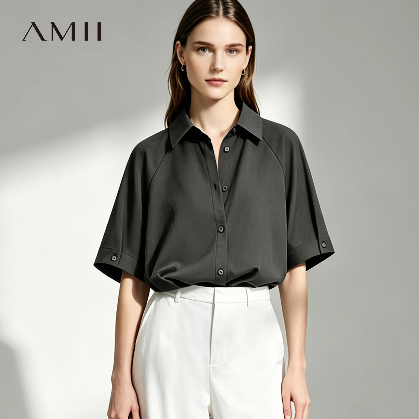 Amii Women's Shirt 2026 Summer New Lapel Collar Raglan Sleeve Blouse Simple Loose Fit Casual Versatile Women's Shirts 12642214
Amii Women's Shirt 2026 Summer New Lapel Collar Raglan Sleeve Blouse Simple Loose Fit Casual Versatile Women's Shirts 12642214