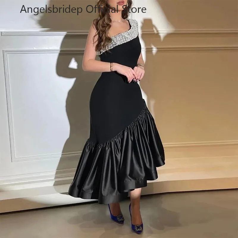Angelsbridep Mermaid Black Saudi Arabia Prom Dresses One Shoulder Pearls African Formal Women Evening Dress Wedding Party Gowns
Angelsbridep Mermaid Black Saudi Arabia Prom Dresses One Shoulder Pearls African Formal Women Evening Dress Wedding Party Gowns