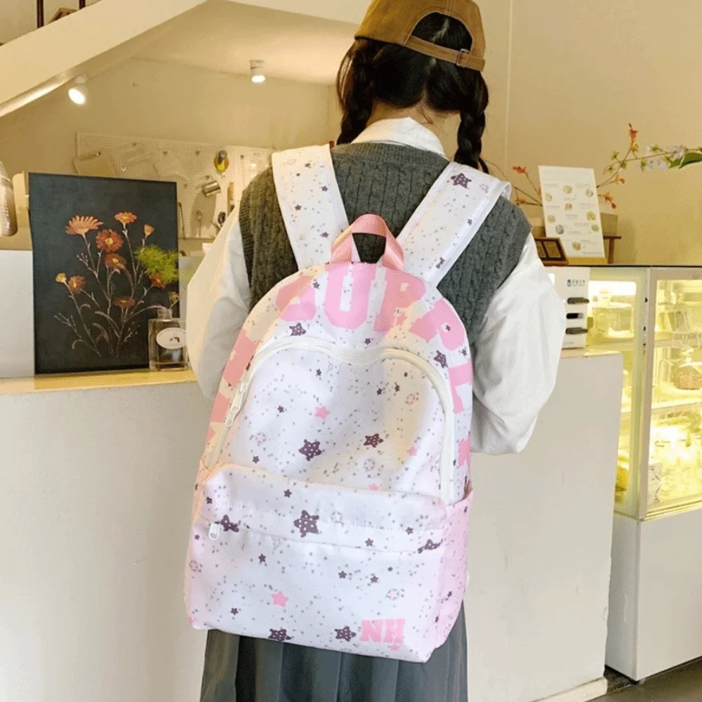 Casual Letter Print Star Backpack Lightweight College Style Oxford Cloth Backpack Korean Style Cloth Students School Bag School
Casual Letter Print Star Backpack Lightweight College Style Oxford Cloth Backpack Korean Style Cloth Students School Bag School
