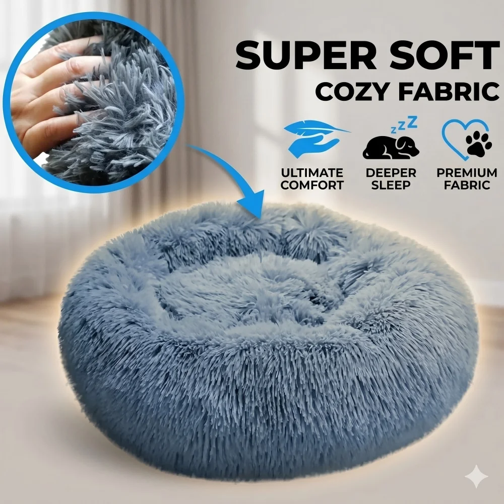 Calming Round Plush Pet Bed Soft Long Plush Self-Warming Kennel Dog House Machine Washable Mat Anti Anxiety Donut Bed For Dogs
Calming Round Plush Pet Bed Soft Long Plush Self-Warming Kennel Dog House Machine Washable Mat Anti Anxiety Donut Bed For Dogs