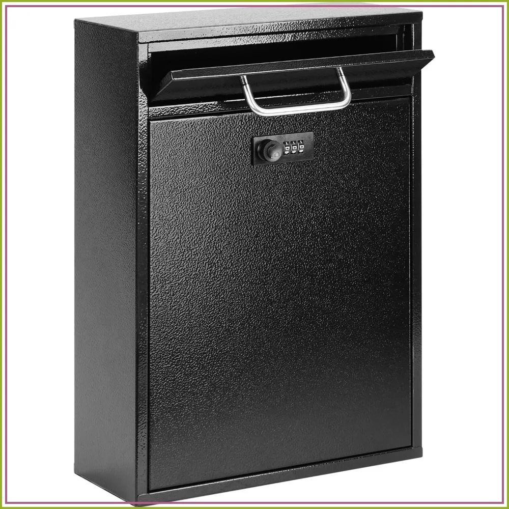 Wall Mount Mailbox for Outside, Combination Lock, X Large, Black | Sturdy Steel, Anti-theft Large Drop Box, Ideal for Home, Office, School Daily Mail/Key/Cash Storage
Wall Mount Mailbox for Outside, Combination Lock, X Large, Black | Sturdy Steel, Anti-theft Large Drop Box, Ideal for Home, Office, School Daily Mail/Key/Cash Storage