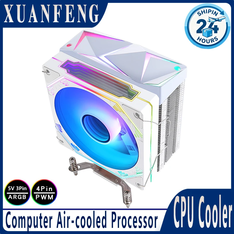 XUANFENG 4/6 Heat Pipe 120mm RGB Fan Efficient Cooler Cpu Processor x99 i5 i7 i9 4pin/PWM 5V3pin install LGA1200 2011 1700 1851
XUANFENG 4/6 Heat Pipe 120mm RGB Fan Efficient Cooler Cpu Processor x99 i5 i7 i9 4pin/PWM 5V3pin install LGA1200 2011 1700 1851